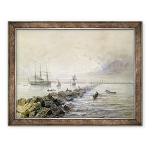 Tablou inramat - Edouard Riou - Canalul Suez, 70 x 90 cm