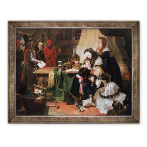 Tablou inramat - Edward Matthew Ward - Ultima despartire a Marie-Antoinette si a Fiului ei, 70 x 90 cm