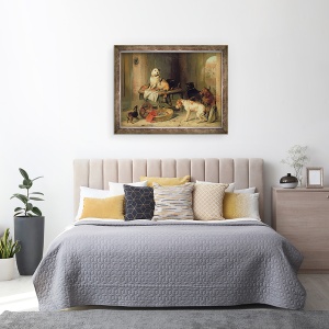 Tablou inramat - Edwin Landseer - Un Jack in birou, 70 x 90 cm - Img 3