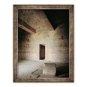 Tablou inramat - Egyptian 12th Dynasty - Mormantul lui Khnumhotep III cu picturi murale care arata Khnumhotep si sotia sa pescuit si pasari in mlastina papirus, 60 x 80 cm