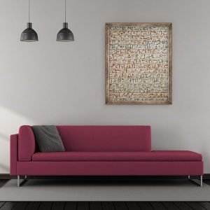 Tablou inramat - Egyptian 18th Dynasty - Detaliu din Cartea Mortilor, 50 x 60 cm - Img 2
