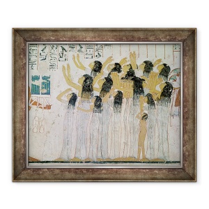 Tablou inramat - Egyptian 18th Dynasty - Femeile plangand intr-o procesiune funerara, de la Capela Mormintelor din Ramose, vizir si guvernator al Tebei, Noul Regat, 70 x 85 cm