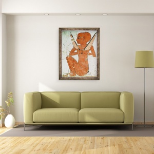 Tablou inramat - Egyptian 19th Dynasty - Naos zeitate, din mormantul lui Nefertari, 60 x 80 cm - Img 2