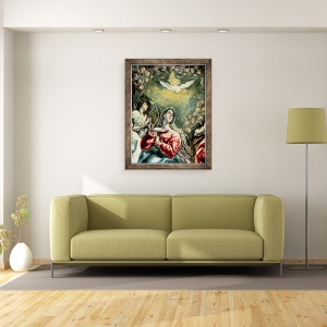 Tablou inramat - El Greco - Conceptia Imaculata, 60 x 80 cm - Img 2
