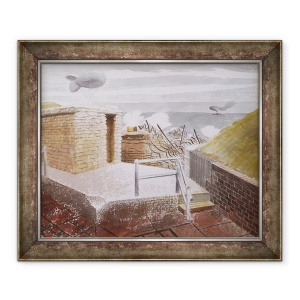 Tablou inramat - Eric Ravilious - Aparare de coasta, 50 x 60 cm