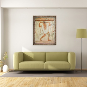 Tablou inramat - Etruscan - Dansator din Mormantul Tricliniului, 70 x 90 cm - Img 2