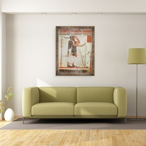 Tablou inramat - Etruscan - Preotul face un gest ritual, din Mormantul Augurilor, 60 x 80 cm - Img 2