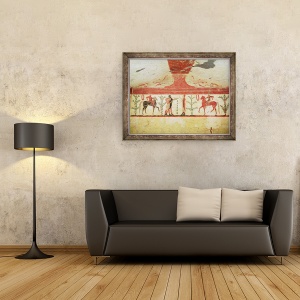 Tablou inramat - Etruscan - Vedere la peretele din spate, Mormantul Baronului, 60 x 80 cm - Img 2