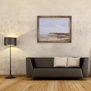 Tablou inramat - Eugene Louis Boudin - Coasta de la La Heve, 60 x 80 cm - Img 2