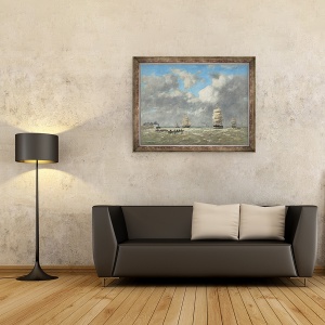 Tablou inramat - Eugene Louis Boudin - Le Havre, 60 x 80 cm - Img 2