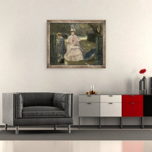 Tablou inramat - Eva Gonzales - Bona si Copil, 50 x 60 cm - Img 2