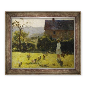 Tablou inramat - Evariste Carpentier - Langa ferma, 50 x 60 cm