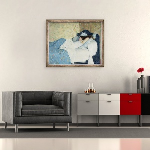 Tablou inramat - Federigo Zandomeneghi - in pat, 50 x 60 cm - Img 2