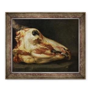 Tablou inramat - Felice Boselli - Capul jupuit al unui taur tanar, 50 x 60 cm