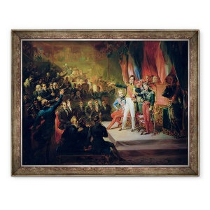 Tablou inramat - Felix Auvray - injuratura lui Louis-Philippe 1773-1850 9 august 1830, 70 x 90 cm