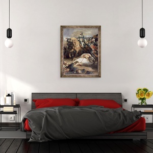 Tablou inramat - Felix Philippoteaux - Batalia de la Rivoli, 70 x 90 cm - Img 3