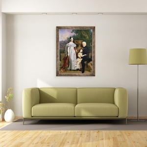 Tablou inramat - Ferdinand Georg Waldmuller - Familia Kerzman, 60 x 80 cm - Img 2