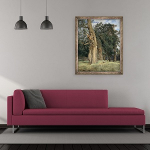 Tablou inramat - Ferdinand Georg Waldmuller - Vechi ulmi in Prater, 50 x 60 cm - Img 2