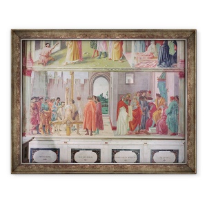 Tablou inramat - Filippino Lippi - Disputa cu Simon Mago si Rastignirea Sfantului Petru, 60 x 80 cm