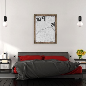 Tablou inramat - Florent Bodart - Harta Minimal Paris, 60 x 80 cm - Img 3