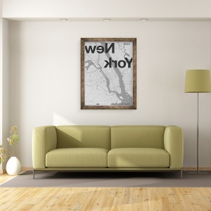 Tablou inramat - Florent Bodart - Harta minimala din New York, 70 x 90 cm - Img 2