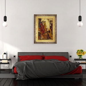 Tablou inramat - Ford Madox Brown - Ilie si Fiul Vaduvei, 70 x 90 cm - Img 3