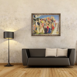Tablou inramat - Fra Angelico - Judecata de Apoi tempera pe panou, 60 x 80 cm - Img 2