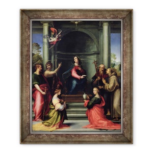Tablou inramat - Fra Bartolomeo - Buna Vestire cu Sfintii, 50 x 60 cm