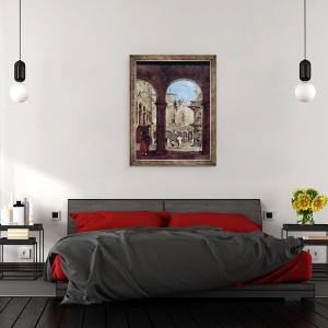 Tablou inramat - Francesco Guardi - Architectural Capriccio, 70 x 90 cm - Img 3