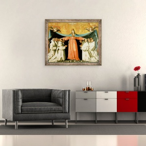 Tablou inramat - Francisco de Zurbaran - Fecioara din Misericordia adapostind cartusii, 50 x 60 cm - Img 2