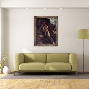 Tablou inramat - Francisco Herrera - Iov ispitit de Diavol, 60 x 80 cm - Img 2