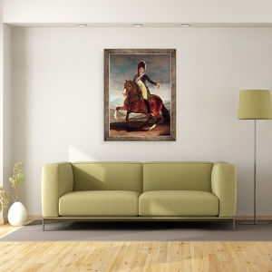 Tablou inramat - Francisco Jose de Goya y Lucientes - Portrit ecvestru al lui Ferdinand VII, 70 x 90 cm - Img 2