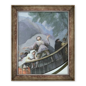 Tablou inramat - Francisco Jose de Goya y Lucientes - Un martor extaziat, detaliu de la Miracolul Sfantului Anton din Padova, de la cupola, 50 x 60 cm
