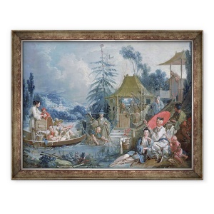 Tablou inramat - Francois Boucher - Pescarii chinezi, 70 x 90 cm