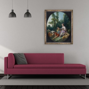 Tablou inramat - Francois Boucher - Se gandesc la struguri?, 50 x 60 cm - Img 2