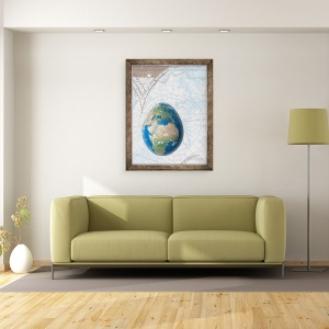 Tablou inramat - Francois Domain - Egground the World, 2015, 70 x 90 cm - Img 2
