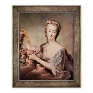 Tablou inramat - Francois-Hubert Drouais - Portretul Contesei du Barry 1743-93 ca Flora, 70 x 85 cm