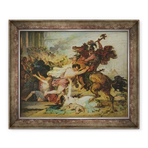 Tablou inramat - Francois Joseph Heim - Schita Rascumpararii Ierusalimului de catre romani, 50 x 60 cm