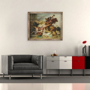 Tablou inramat - Francois Joseph Heim - Schita Rascumpararii Ierusalimului de catre romani, 50 x 60 cm - Img 2