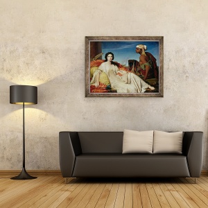 Tablou inramat - Francois Leon Benouville - Esther ca o Odalisca, 60 x 80 cm - Img 2