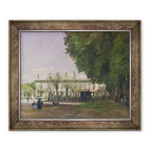 Tablou inramat - Francois Louis Francais - Ruinele Chateau de Saint-Cloud in 1871, 50 x 60 cm