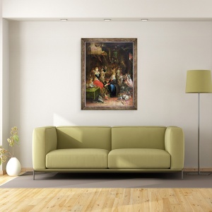 Tablou inramat - Frans II Francken the Younger - Sabatul vrajitoarelor, 60 x 80 cm - Img 2