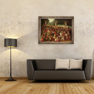 Tablou inramat - Frans II Francken the Younger - The Crucifixion, 60 x 80 cm - Img 2