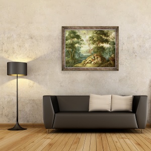 Tablou inramat - Frans II Francken - Visul lui Iacov, 60 x 80 cm - Img 2