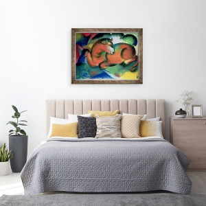 Tablou inramat - Franz Marc - Taurul Rosu, 70 x 90 cm - Img 3