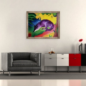 Tablou inramat - Franz Marc - Vulpe Albastra, 50 x 60 cm - Img 2