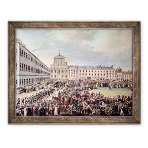 Tablou inramat - Franz Stober - inmormantarea lui Ludwig van Beethoven 1770-1827 la Viena, 60 x 80 cm
