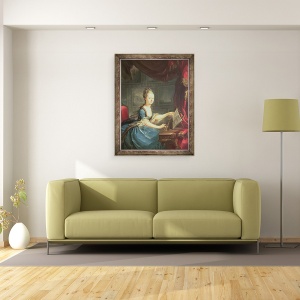 Tablou inramat - Franz Xaver Wagenschon - Arhiducesa Marie Antoinette Habsburg-Lothringen 1755-93 la spinet, 60 x 80 cm - Img 2