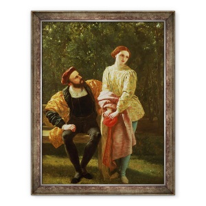 Tablou inramat - Frederick Richard Pickersgill - Orsino si Viola, 60 x 80 cm