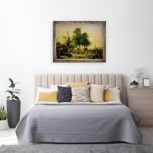 Tablou inramat - Friedrich Gauermann - Pasune, 60 x 80 cm - Img 2